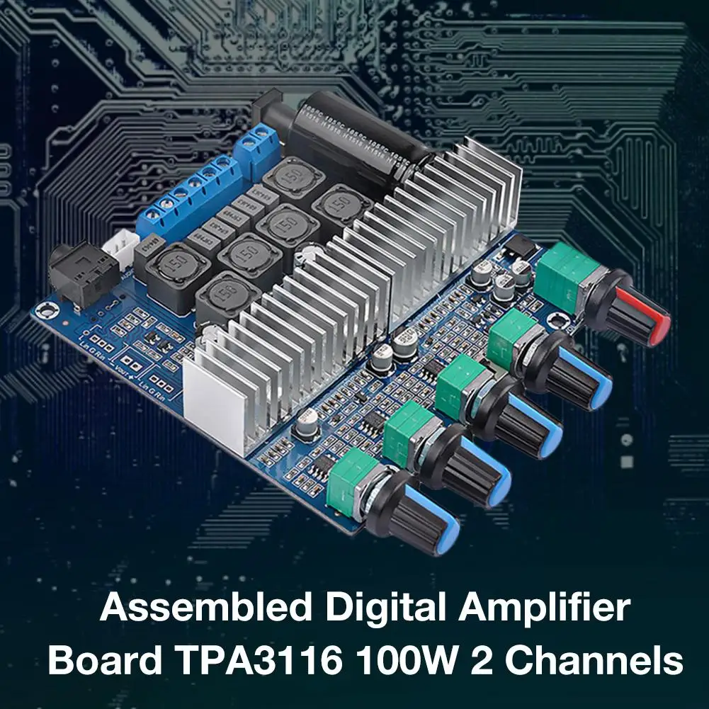 

TPA3116D2 2,1 мощная плата 12-24 в сабвуфер басовая плата в сборе HIFI цифровой усилитель мощности