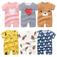 baby cotton rompers for boys and girls newborn baby girl clothes summer short sleeve pajamas toddler costume boy jumpsuit 2020