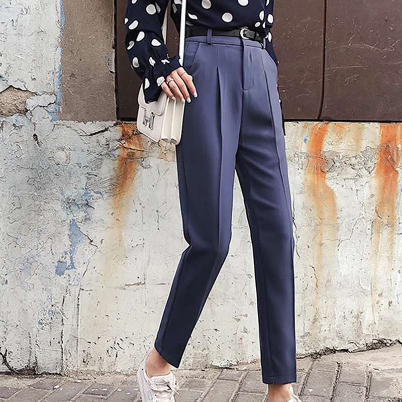 Брюки карандаш женские с завышенной талией батальных размеров|Брюки| |