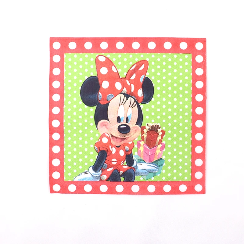 Disney Минни вечерние Декор одноразовая посуда под искусственные бриллианты стразы