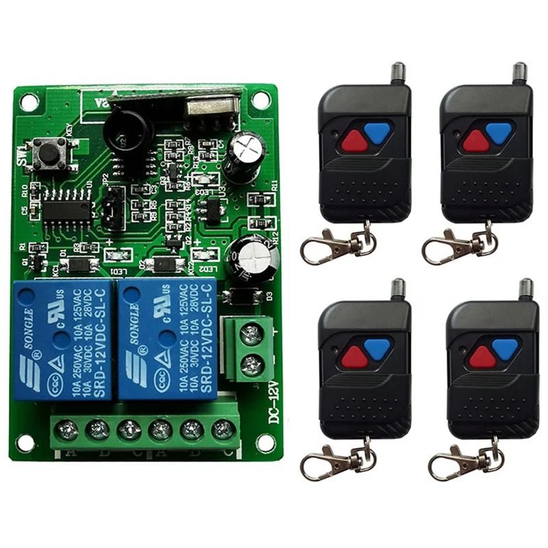 DC12V 24V 2 CH Беспроводной 2CH передатчика RF пульт дистанционного управления