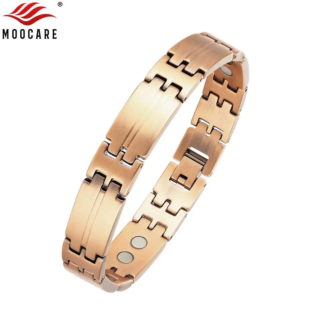 Магнитный браслет Moocare из титана и золота для мужчин женщин подходит сна