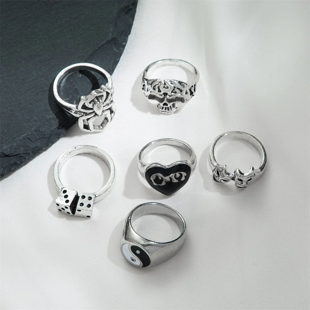 Набор Колец IFME в готическом стиле для мужчин и женщин Винтажные Ювелирные