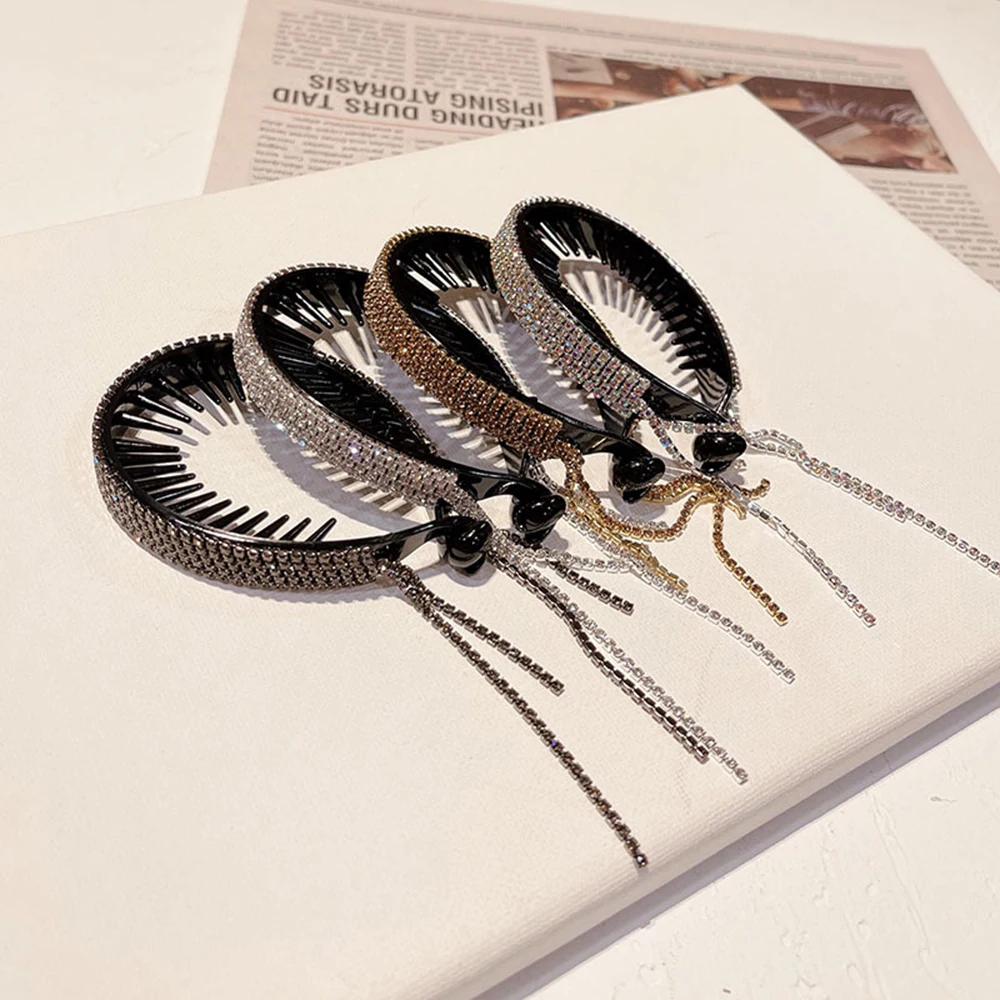 Женская элегантная Роскошная заколка стразы для волос украшение - Цена: 51.89