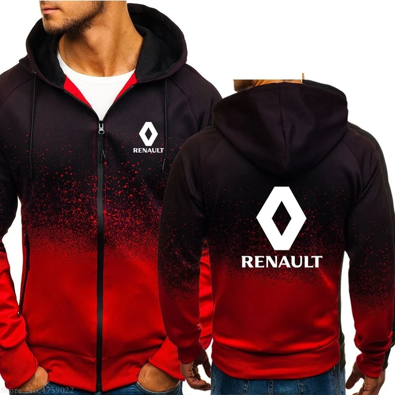 

2020NEW Autumn winter Zipper Hoodies Male Colors Renault Sweashirt fashion Good Quality Hoodie jackets