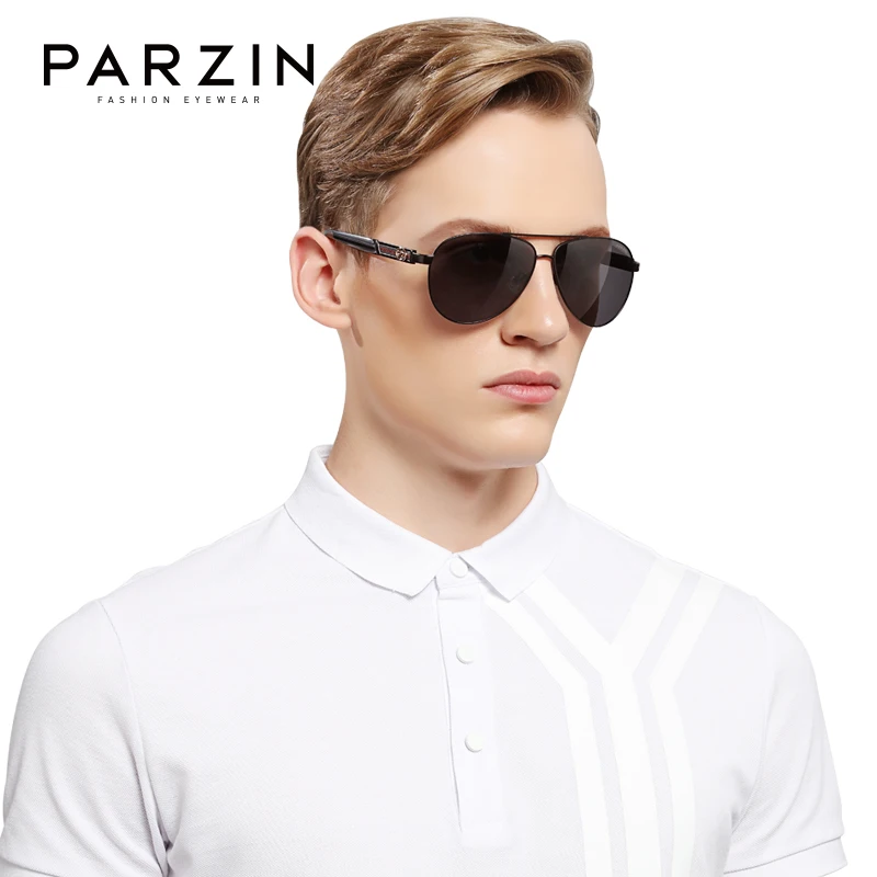 

PARZIN Polarized Pilot Sunglasses for Men Vintage Oversized Brand Designer Sun Glasses Men UV400 Goggle Lunette De Soleil 8032