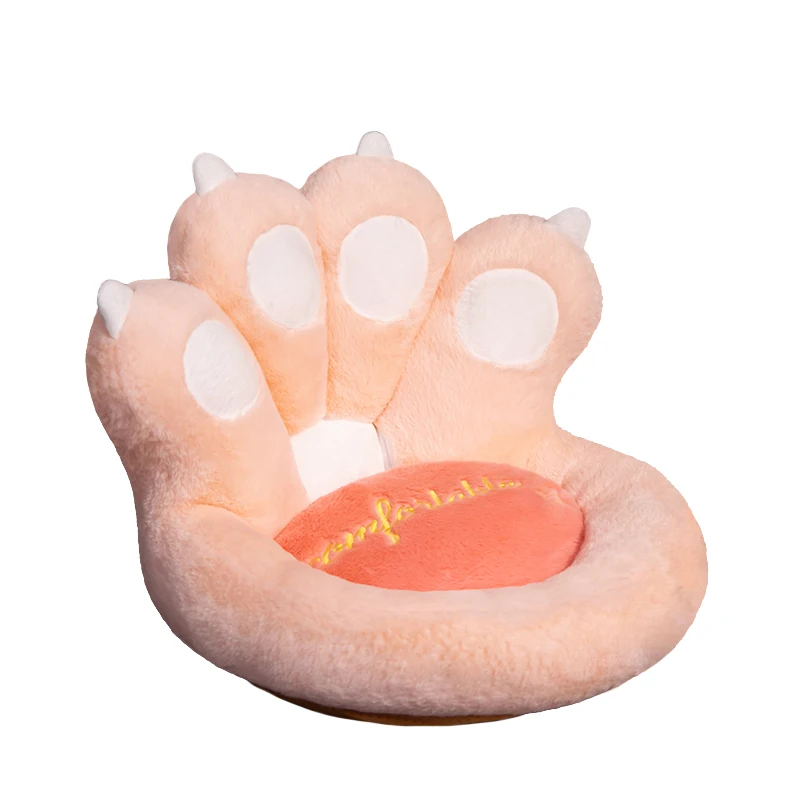 Плюшевый диван с мягкими лапками кота, Картон, 40 см, креативная подушка для сидения дома, антискользящая напольная подушка для попки ребенка, учеба в процессе.