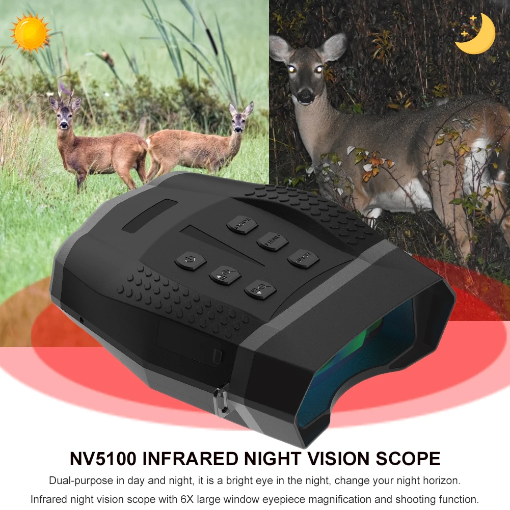 

Night Vision Sight Device Binoculars Infrared Digital Hunting Telescope Camping Equipment Photography Video 400m Distance