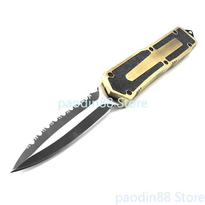 Классический Золотой прямой нож спасательный для выживания кемпинга охоты