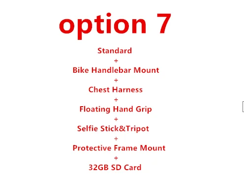 Option 7 Экшн-камера tieye i60+ Ultra HD 4 K/30fps, WiFi, 2,0 дюйма, экшн-камера для подводного плавания, водонепроницаемая, камера для записи видео на шлем, Спортивная камера - Название цвета: Option 7