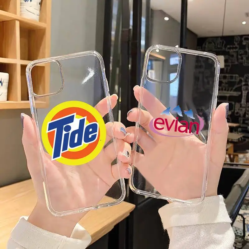 

Evian Tide LOGO Phone Case Transparent for iPhone 11 12 mini pro XS MAX 8 7 6 6S Plus X 5S SE 2020 XR