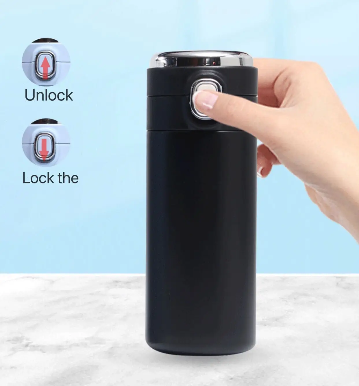 Креативный умный похлопывающий термос из нержавеющей стали 304 чашка для