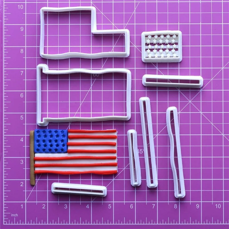 Canda Америка Австралия Великобритания флаг украшенный мастикой резак для печенья