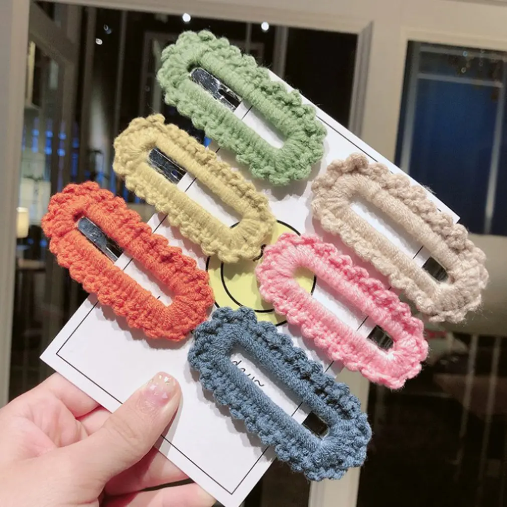 Головной убор шерсть заколка для волос цветная волна ВВ Ретро стиль дикая челка