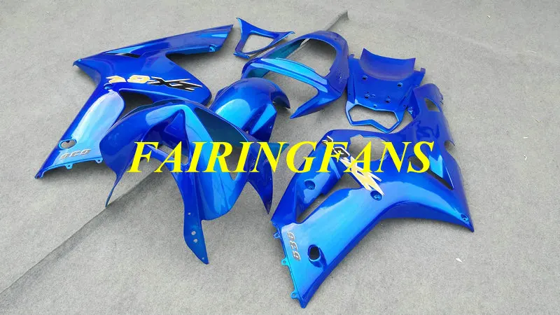Комплект обтекателей под давлением для KAWASAKI Ninja ZX6R 636 03 04 ZX 6R 2003 2004 ABS blue Обтекатели