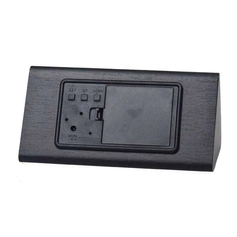 Светодиодный Деревянный Будильник Часы Настольный Голосовое управление