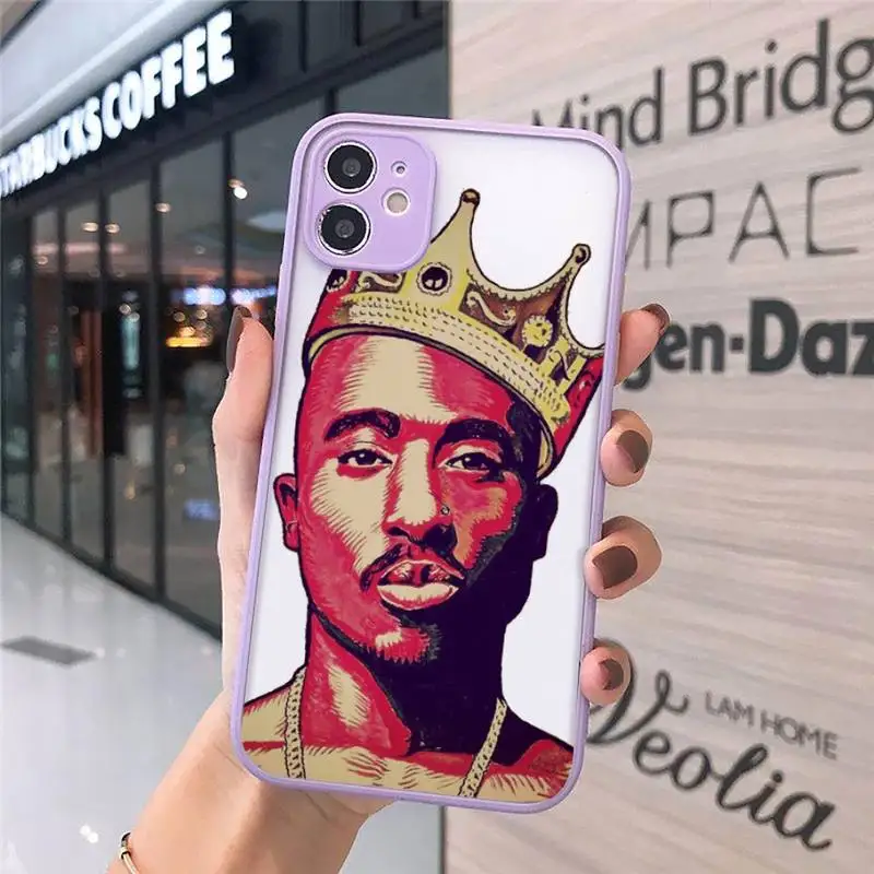 

Rapper 2pac Phone Cases Matte Transparent For iPhone 12 Mini 11 Pro XR XS Max 7 8 Plus