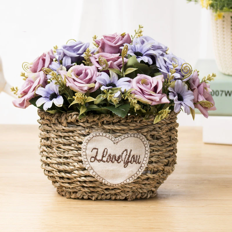 Американский Пастырское Стиль Моделирование льняной искусственный в горшке