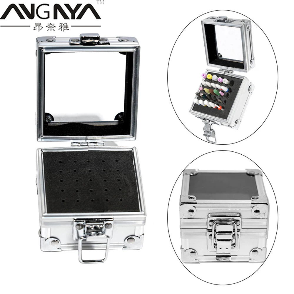 

BQAN держатель для шлифовальных сверл для ногтей, коробка, контейнер для хранения, стойка для полировки ногтей, металлический органайзер, чех...