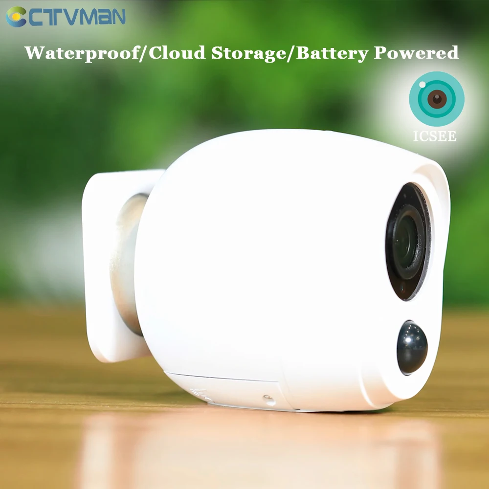 Наружная IP камера CTVMAN 1080P ICSEE с внешним аккумулятором и поддержкой Wi Fi|Камеры