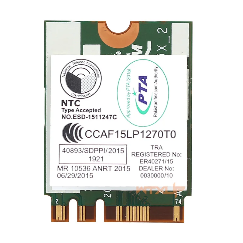 DW1820A BCM94350ZAE BCM94356ZE 802.11ac BT4.1 867 Мбит/с Wi-Fi адаптер BCM94350 M.2 NGFF Wi-Fi Беспроводной карты лучше, чем BCM94352Z