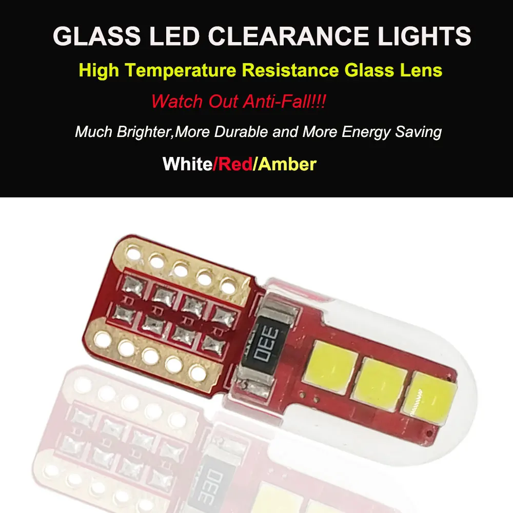 2 шт. светодиодные лампы T10 W5W WY5W 194 168 501 Led 6SMD 3535|Сигнальная лампа| |