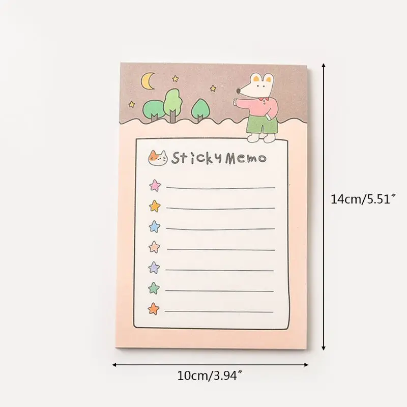 

12pcs Kawaii Cartoon Memo Pad N Times Sticky Notes Notebook Label To Do List DXAB