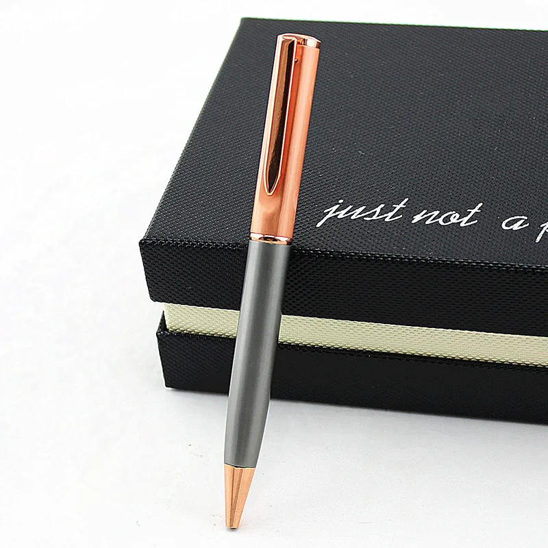 Деловая металлическая шариковая ручка заправляемые чернила черная Роскошная