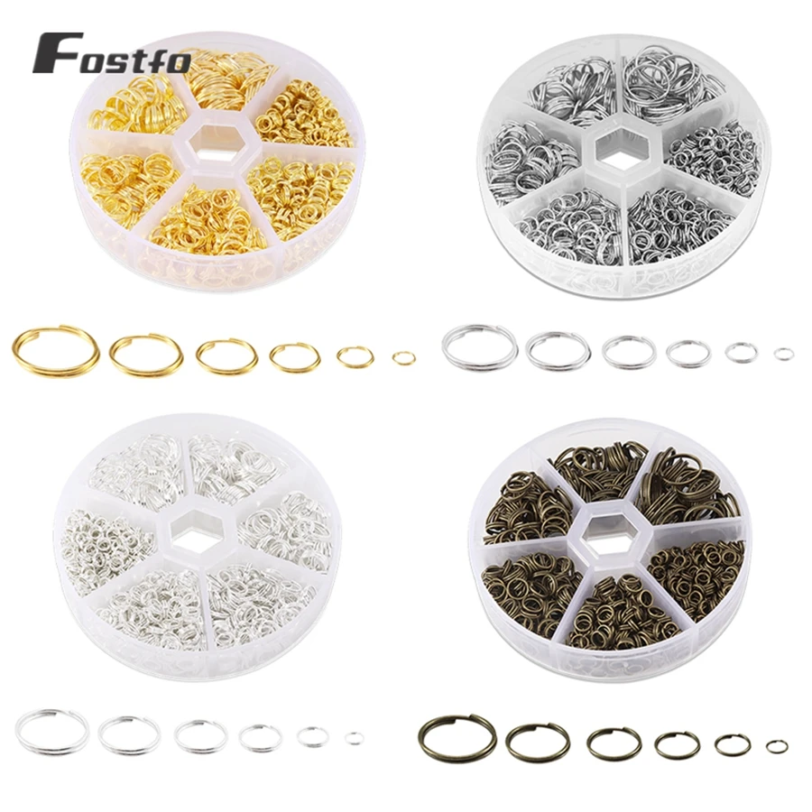 Цепочка для ключей и браслета с двойными петлями 4/5/6/8/10/12 мм 1 коробка|Ювелирная