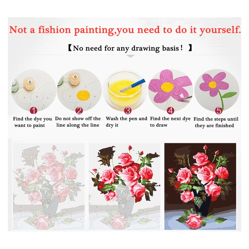 Green leaf Oil Pictures Diy Painting By Numbers Flowers picture Landscape Home Decoration with DIY Frame | Дом и сад