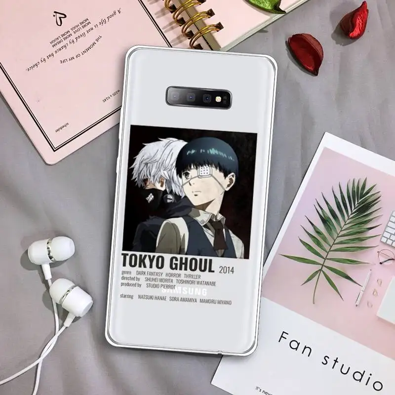 

Tokyo Ghoul Anime pattern Phone Cases Transparent For Samsung Galaxy S A 5 7 8 9 2015 20 edge plus 10 e lite 2019