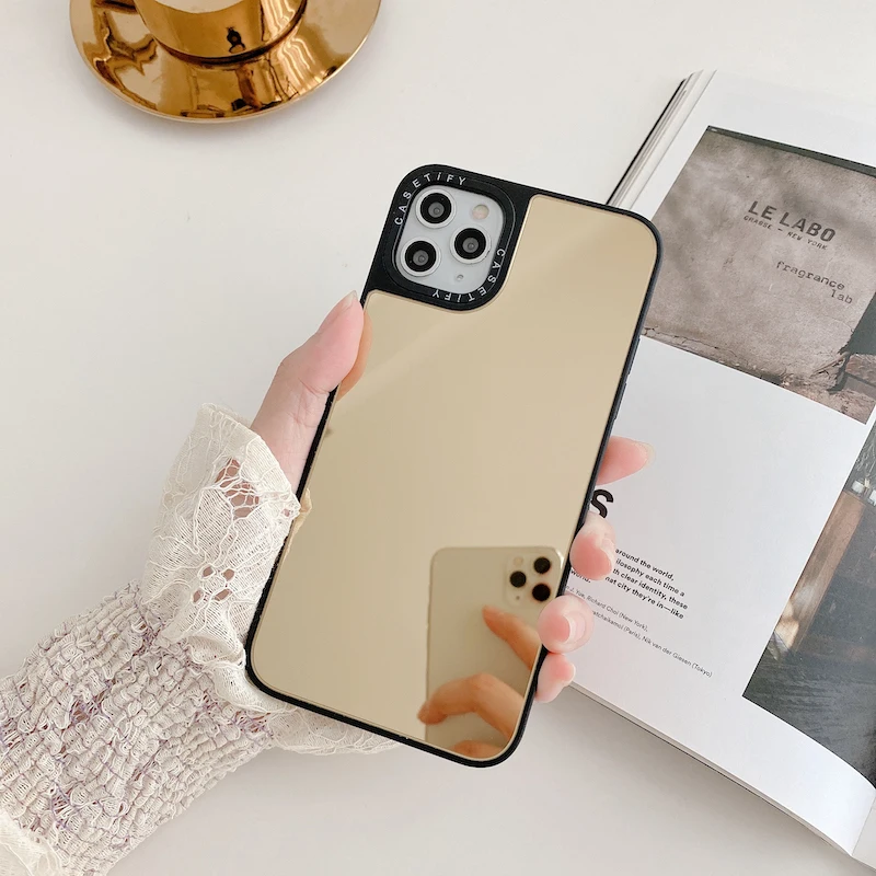 Зеркальный однотонный уникальный чехол для телефона с полной защитой iPhone 12 11 Pro Max