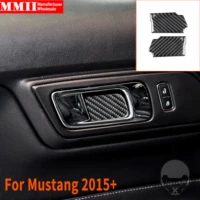 for ford mustang 2015 2016 2017 2018 2019 2020 2021 2022 carbon fiber door handle bowls decoration cover sticker car accessories