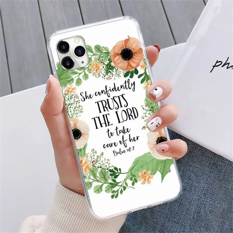 

Bible Quotes verse Philippians Jesus Christian Phone Case For iphone 12 5 5s 5c se 6 6s 7 8 plus x xs xr 11 pro max mini