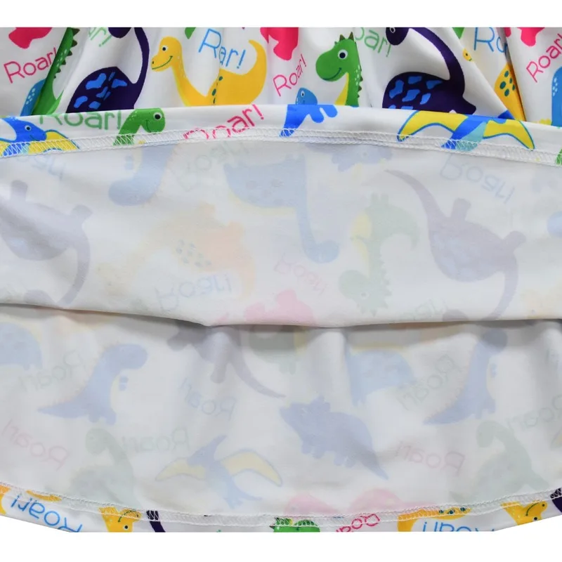 2020 Одежда для девочек платье с мультипликационным рисунком динозавра Детские