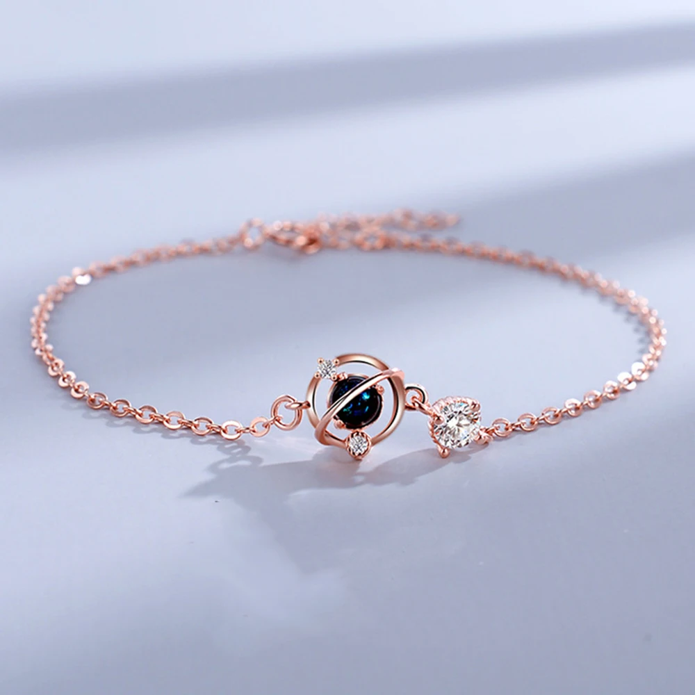 

SCALLOPED Trendy Dream Planet Series Charm Bracelets 2021 New Romantic Starry Sky Design Shining Zircon Women Statement Jewelry