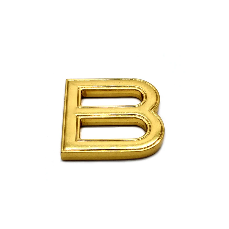 

10 Pieces Handglass Package Gold Trumpet B Letter Charm Metal Luggage Hardware Accessories Slipper Metal Labels