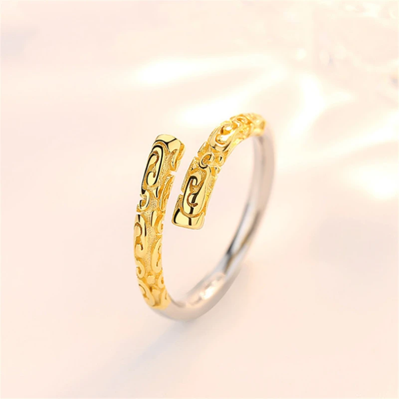 Женское кольцо для пар Золотое тибетское/серебряное Unix 2019 | Украшения и