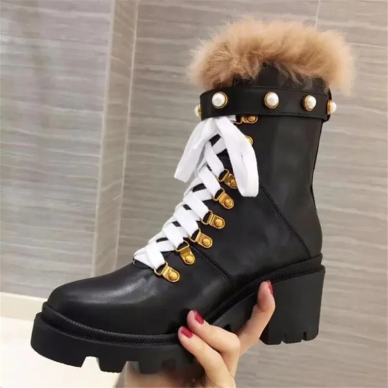 

Ollymurs Winter Ankle Boots Women Luxury Ankle Boots High Heels Botas Mujer Leather Shoes Women Fashion Ladies Shoes Zapatos