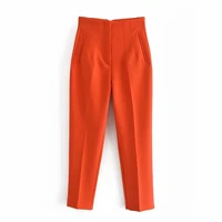 ttbd women pantalon candy colors ankle length slim ol office high waist pencil pants female pocket fashion suits trousers