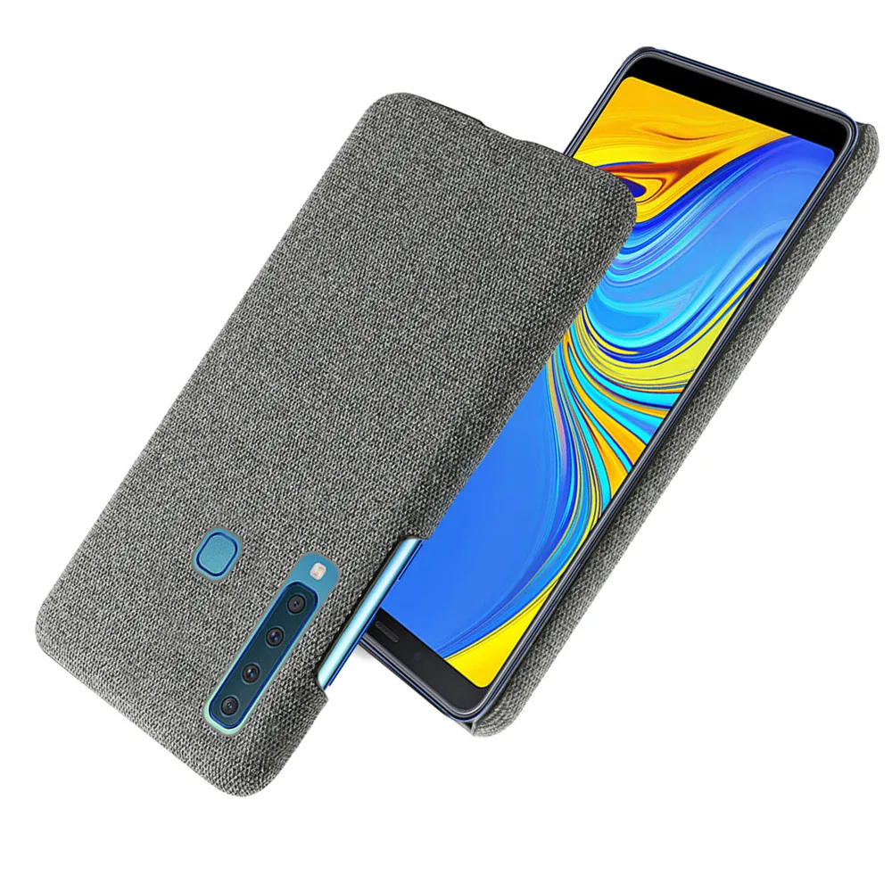 Тканевые Чехлы для Samsung Galaxy A9 2018 тонкий тканевый чехол в стиле ретро жесткий