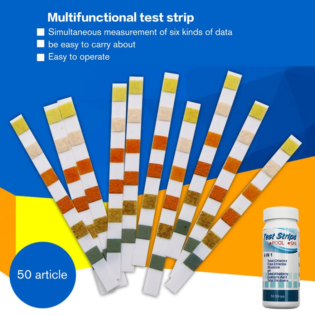 50 шт./бутылка 6 в 1 многофункциональная кислотная вода твердость для бассейна спа