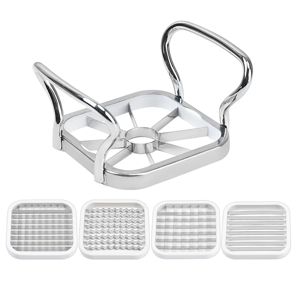 

5pcs/set Vegetable & Fruits Cutter Slicer Stainless Steel For Apple Pear Potato Chips Multi-Functional Kitchen Utensils Tools