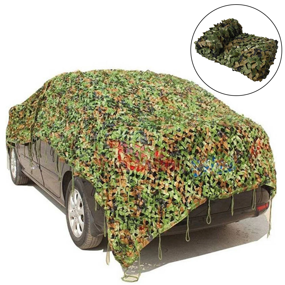 

2X3m To 2X10m Outdoor Camping Military Camouflage Nets Woodland Army Camo Netting Camping Sun ShelterTent Shade Sun Shelter