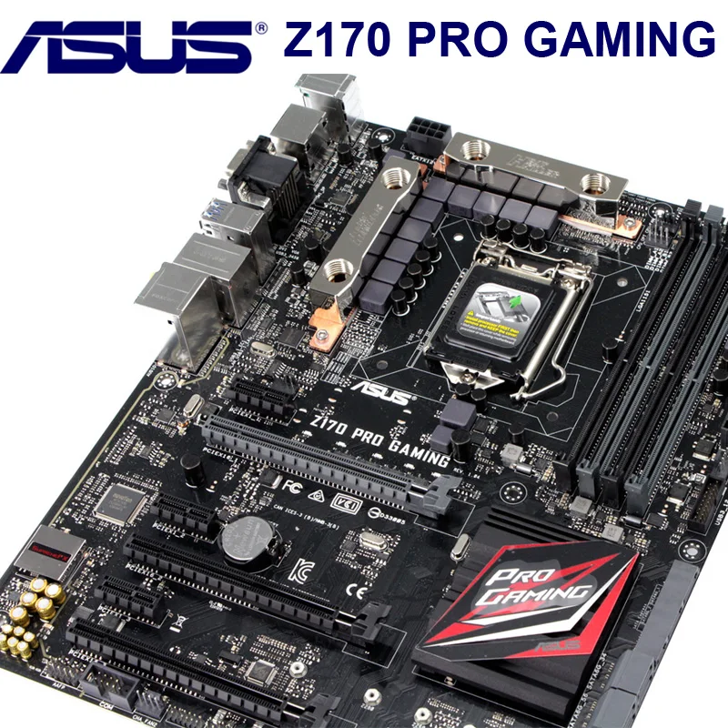 lga 1151 ddr4 asus z170 pro gaming original desktop motherboard z170 lga 1151 for core i7 i5 i3 ddr4 64g usb3 0 m 2 mainboard free global shipping