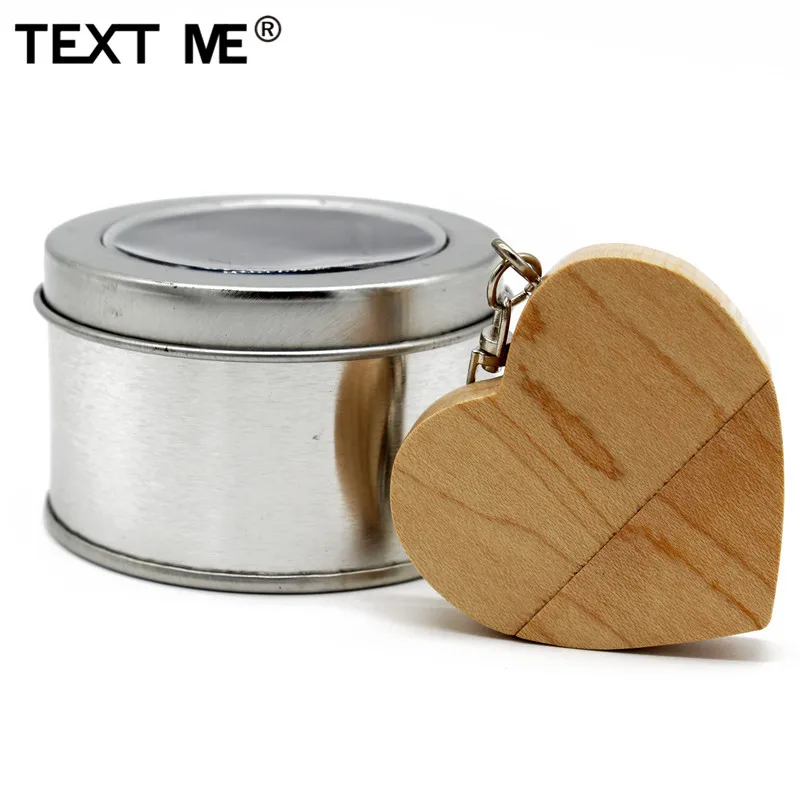 TEXT ME креативный usb флеш-накопитель с сердечком+ коробка, 4 ГБ, 8 ГБ, 16 ГБ, 32 ГБ, 64 ГБ, usb 2,0, подарок, флешка с логотипом, подарок для девочки