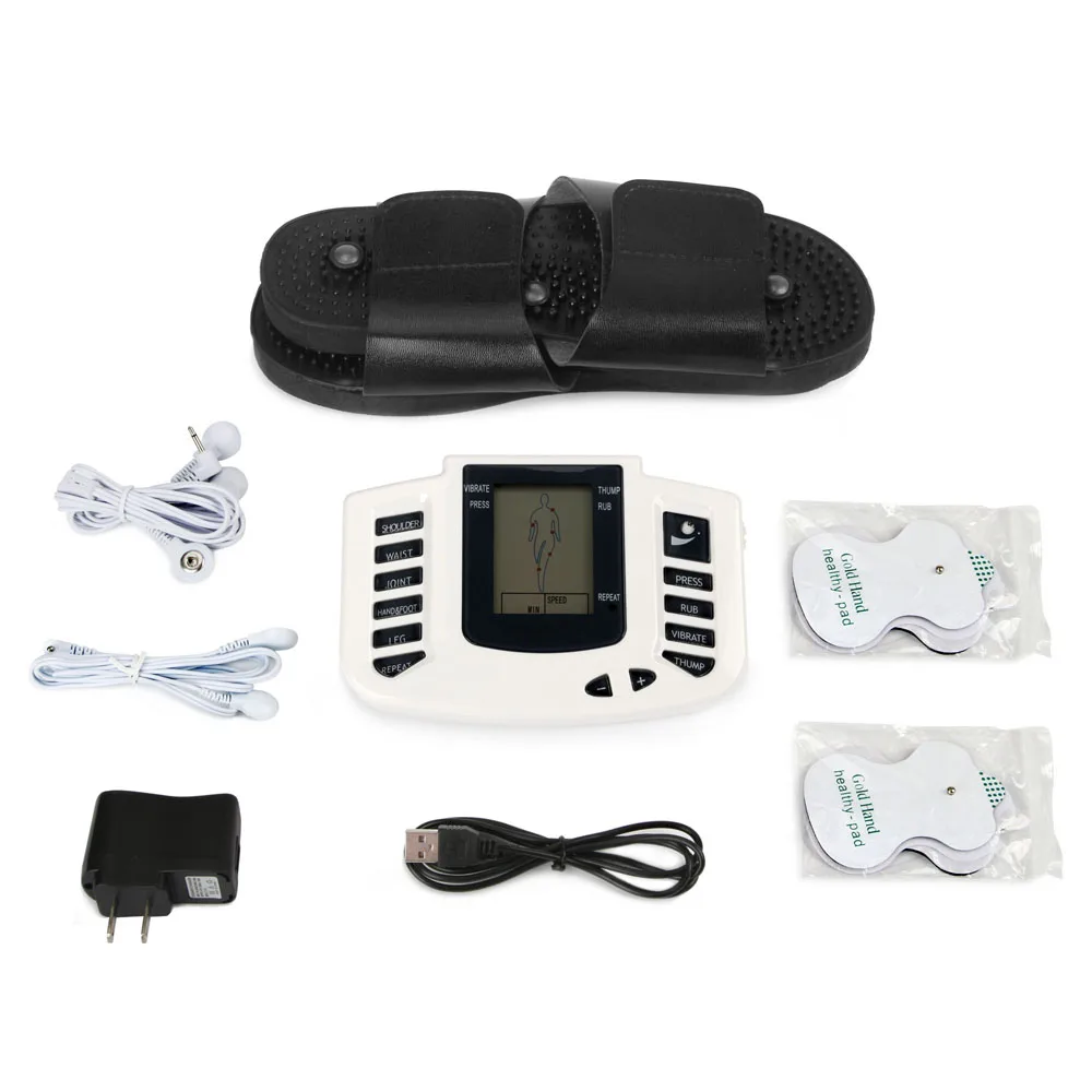 

JR309 EMS Electronic Tens Acupuncture Body Back Neck Massage Pulse Muscle Pain Relief Therapy Machine English Russian Version