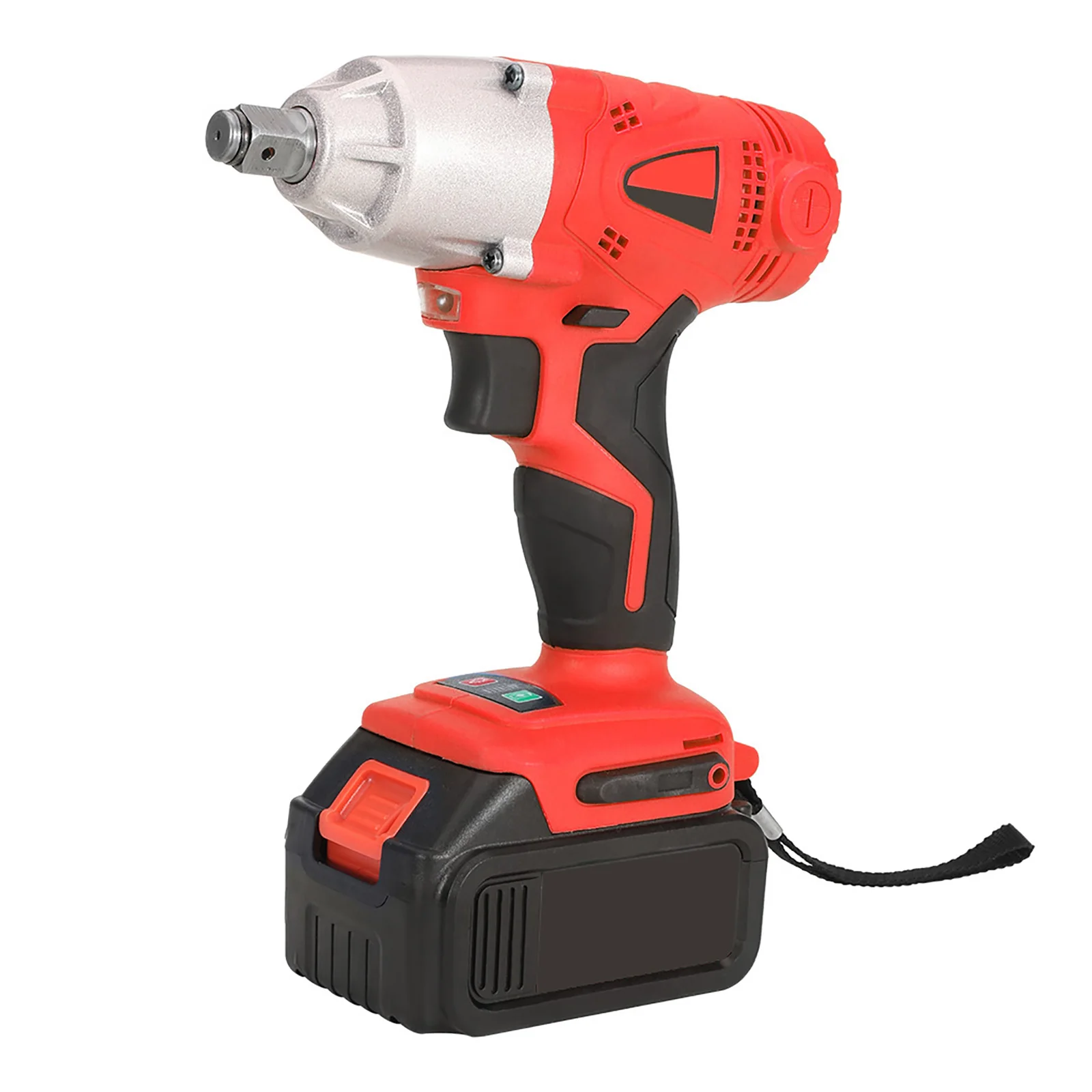 Electric Impact Wrench 110~240V 520N.M Brushless Power Tool No-load Speed 4200RPM with Two 21V 3.0AH 15000mah Lithium Batteries