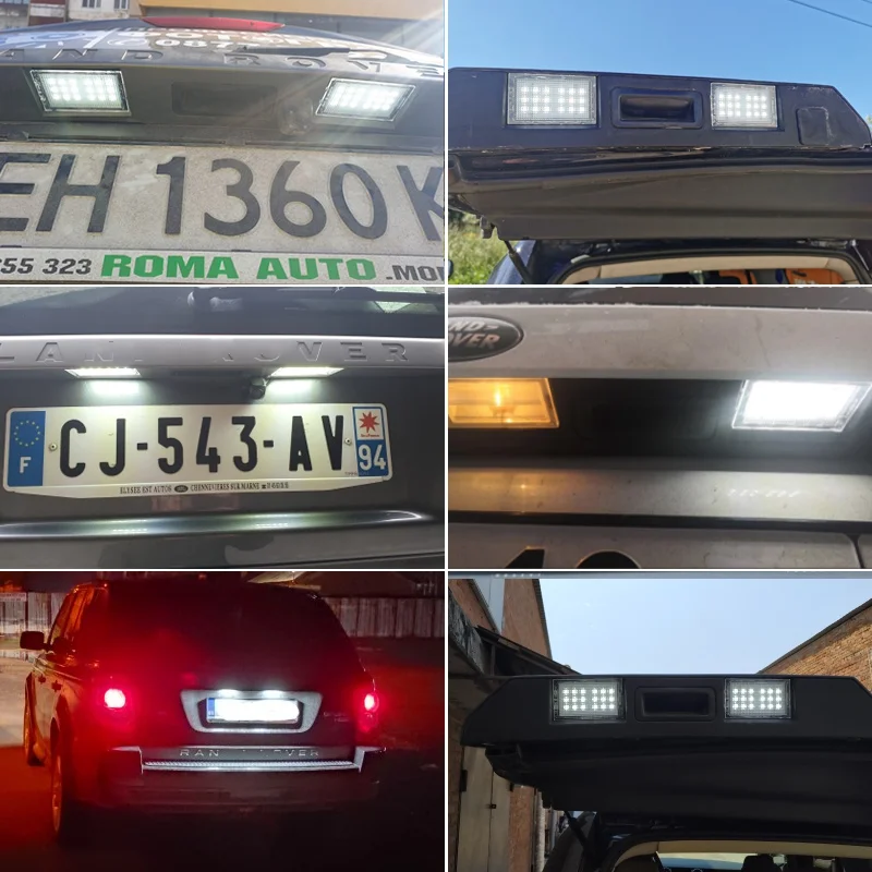 2 шт. светодиодные лампы 12 В для автомобильного номерного знака Land Rover Discovery 3 4 LR3 LR4