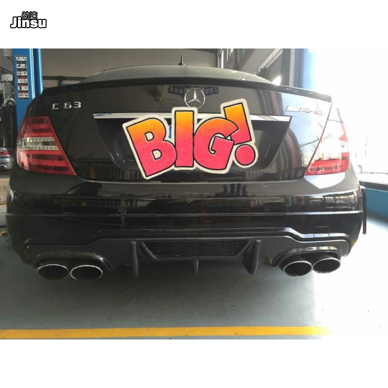 V стильный диффузор глушителя для Mercedes-Benz C class c250 W204 C63 AMG 4 двери только 2009-2011